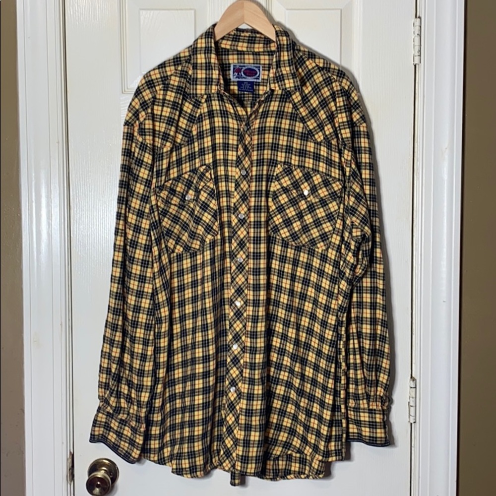 Williams Bay Snap Button Flannel shirt Size 2XT Outdoors Barn Farm Work Shacket
